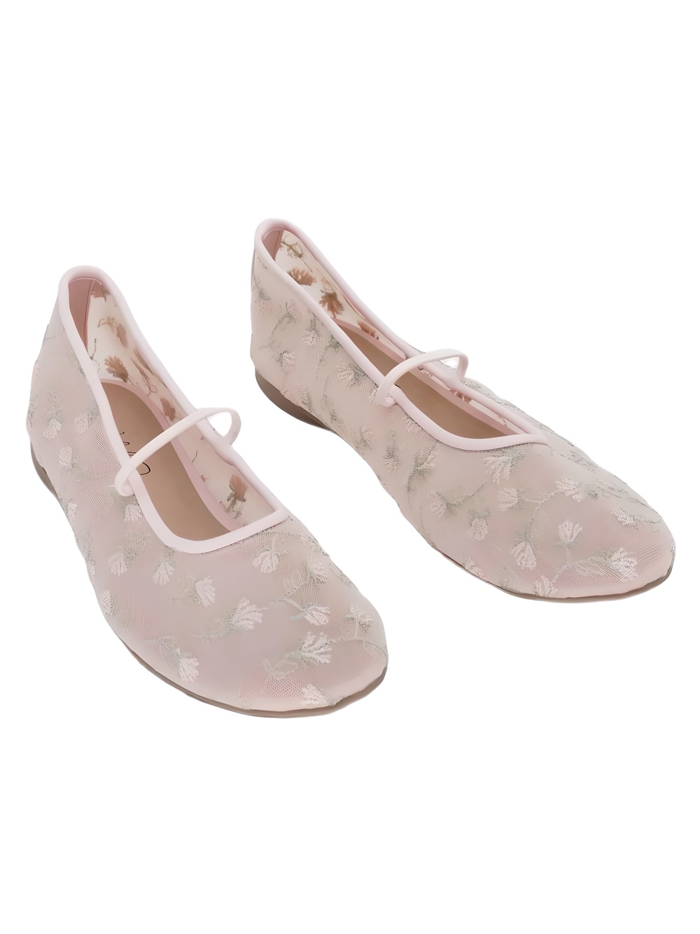 Wild Pair Augustt Pink Blossom Floral Embroidered Mary Jane Flats Size 8M